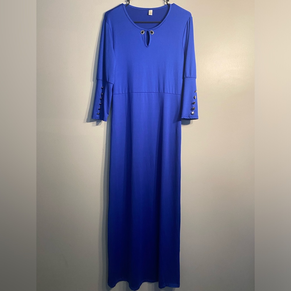 Item 93 Women's Royal Blue Long Sleeve Maxi Dress